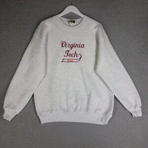 Vintage Virginia Tech Sweatshirts Adult XL Hokies University Sweater Pullover
